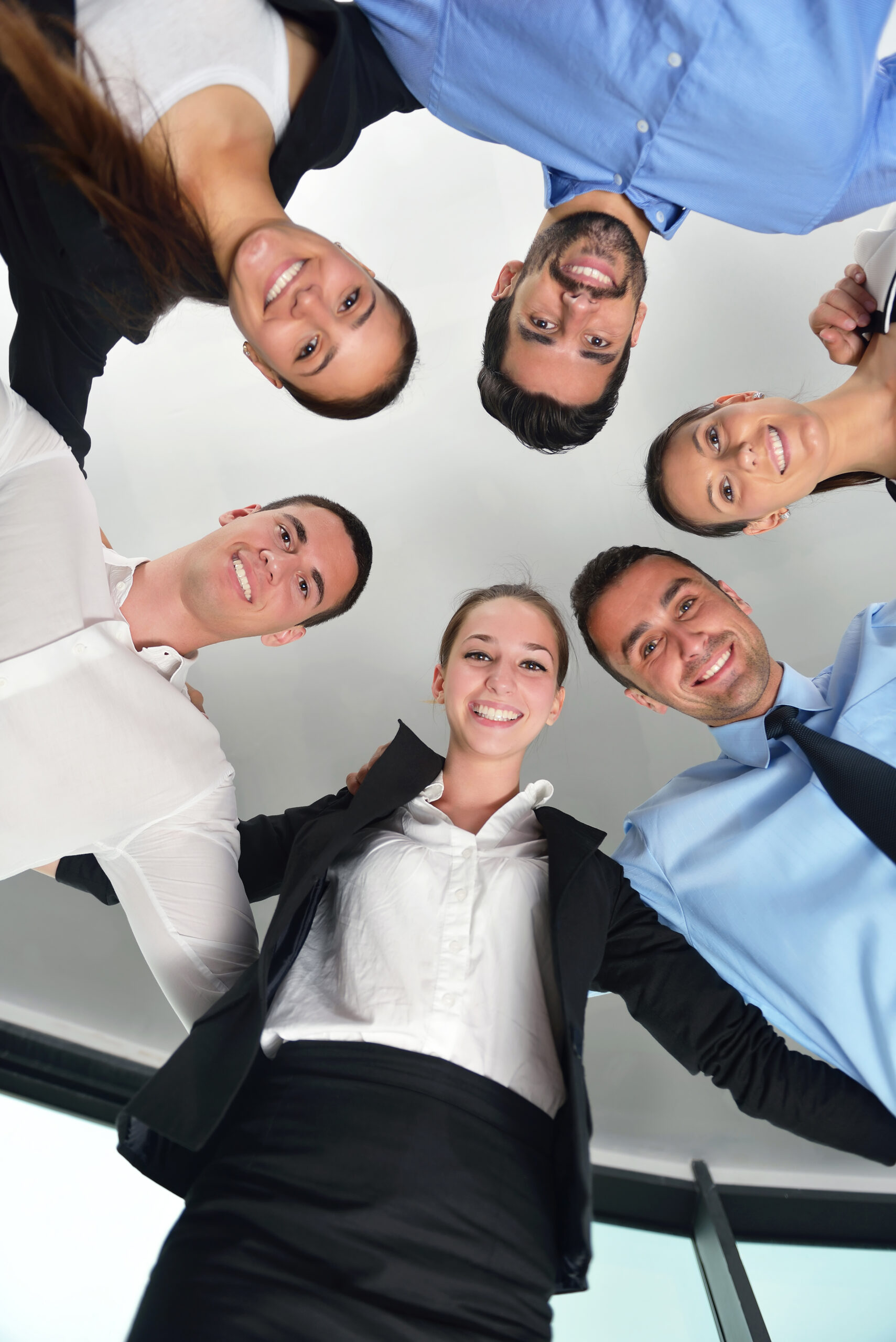 business people group joining hands